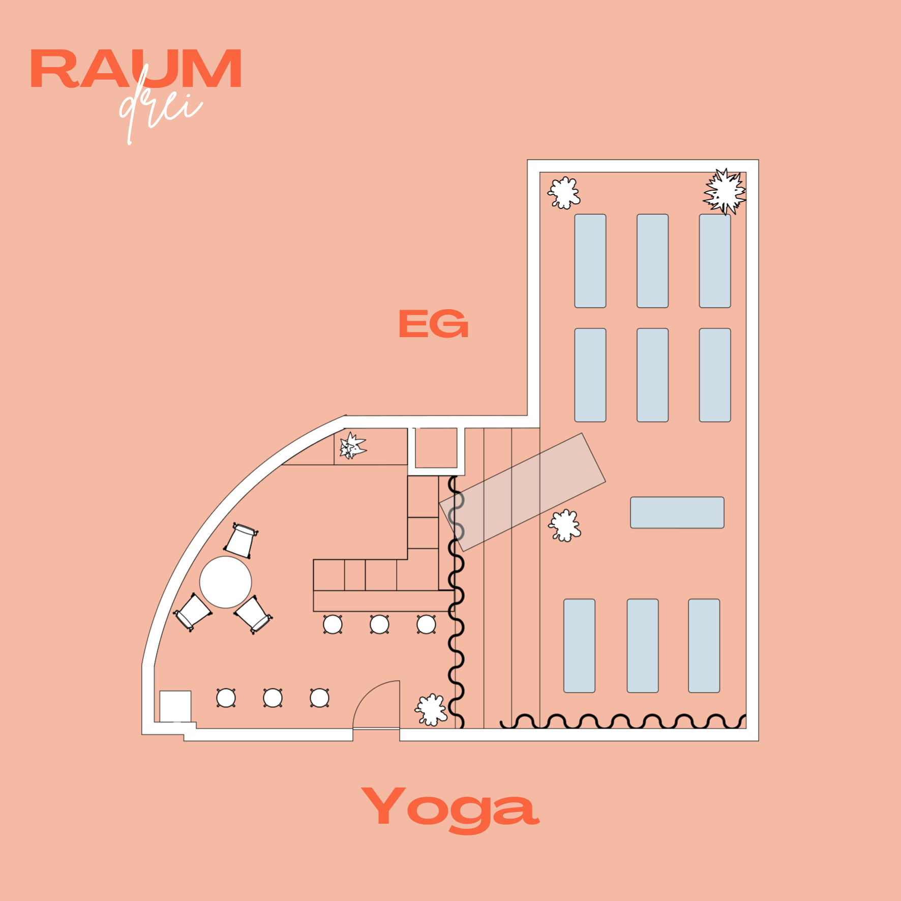 Grundriss multifunktionale Ebene – Setting Yoga (zum Vergrößern klicken)